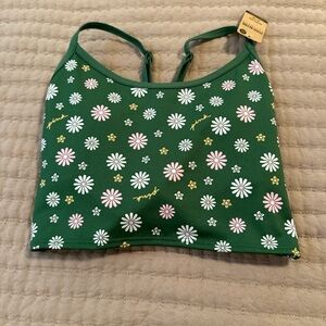 PINK Victoria's Secret Green Floral Crop Top